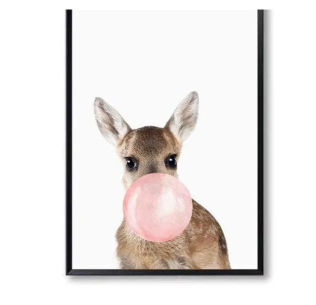 Nordic simplicity Cute koala zebra fawn canvas painting Home decoration frameless painting core Foreign trade explosion Please - Shop at LoveMi