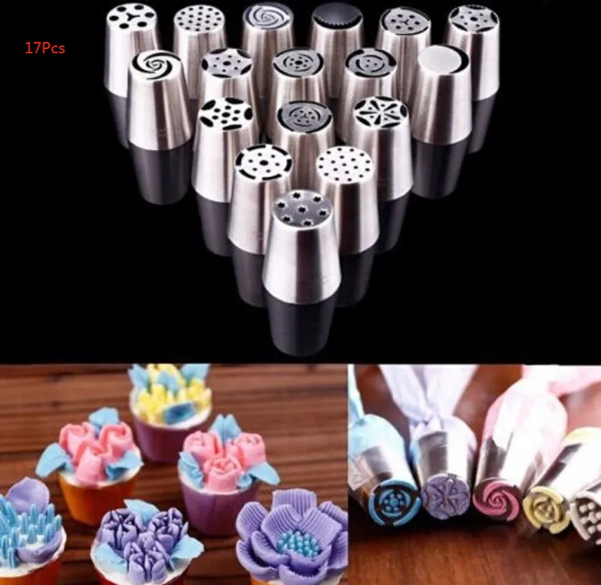 DIY Series Stainless Steel Christmas Decorating Mouth 30 Variety of Cakes Decoration Tools - 17Pcs