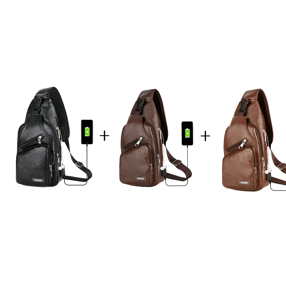 USB Portable Charging Chest Bag Messenger