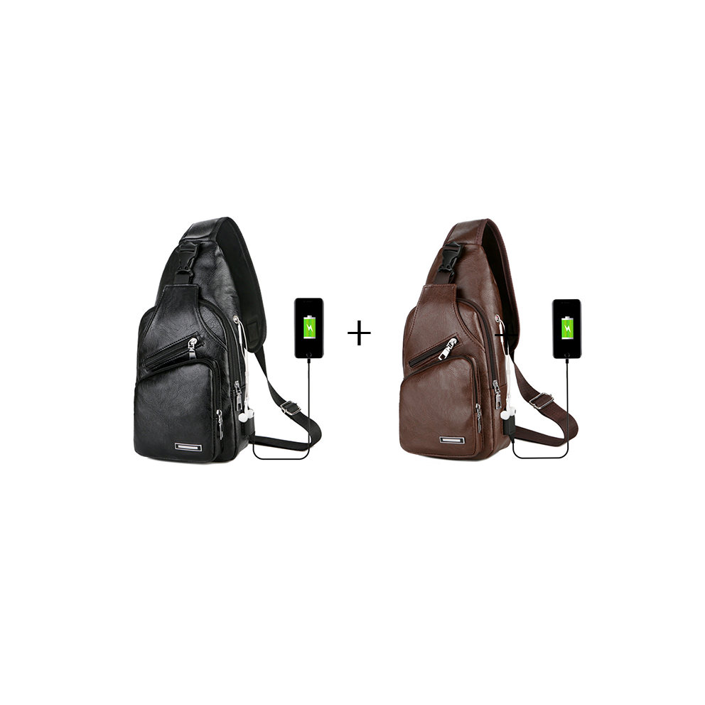 USB Portable Charging Chest Bag Messenger Bag — foto 9
