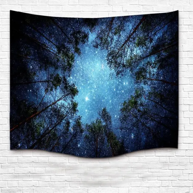 Foreign trade for home decoration wall hanging forest starry tapestry ins net red anchor models background cloth sales 230X150Cm - Shop at LoveMi
