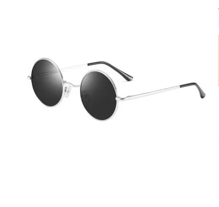 Women's fashion multicolor colorful sunglasses Bright Silver Frame Gray Piece - Shop at LoveMi
