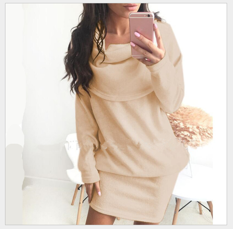 autumn and winter fashion dress popular anti-collar sweater