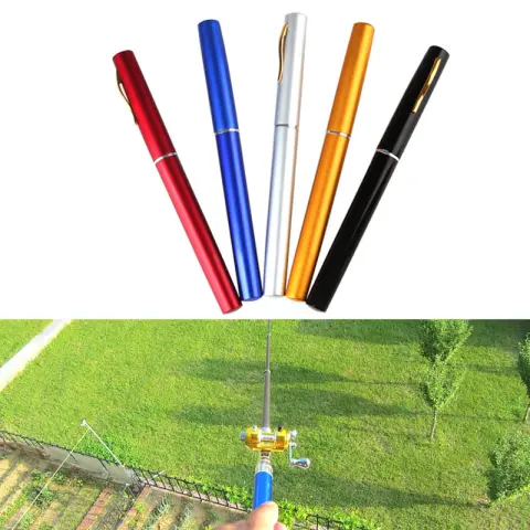 Genuine Mini Ice Fishing Pen Pole Rod Rod