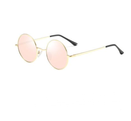 Women's fashion multicolor colorful sunglasses Bright Gold Frame Rose Gold Film - Shop at LoveMi
