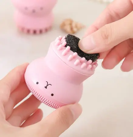 Cartoon octopus silicone wash brush foaming cleansing