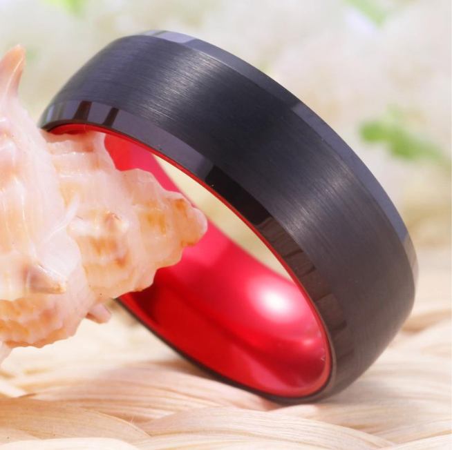 Tungsten steel jewelry European and American men 857 tungsten gold ring