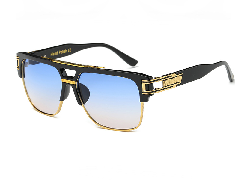 Men And Women Square Retro Colorful Reflective Sunglasses