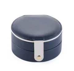 Cosmetic storage box with zipper travel portable jewelry box - Royal Blue - View 1