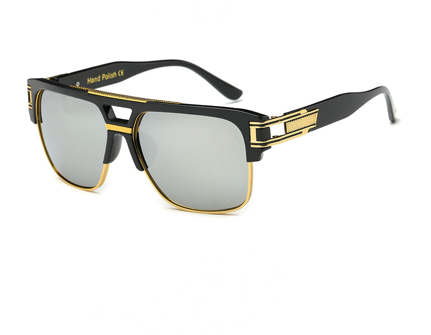 Men And Women Square Retro Colorful Reflective Sunglasses