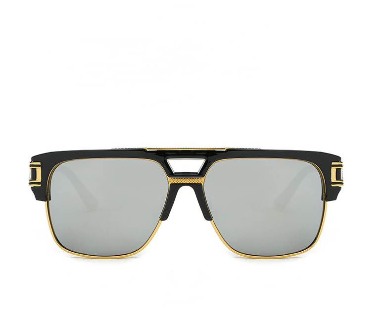 Men And Women Square Retro Colorful Reflective Sunglasses
