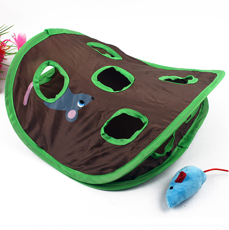 Pet Puzzle Nine-hole Mouse Hole Bell Ball Cat Interactive Toy Cat Hide And Seek Channel — foto 8