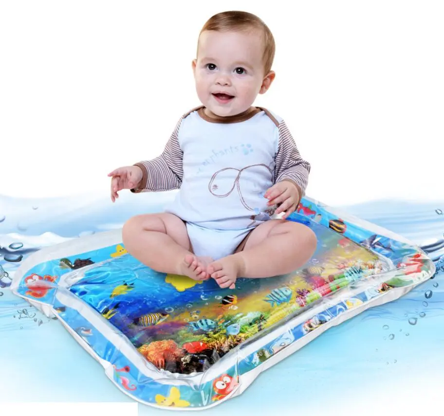 Baby Inflatable Water Mat, Infants Summer Beach Water Mat Patted Pad Water Cushion For Infants Toddlers Summer Activity Play Toys Baby Pillows – image 4