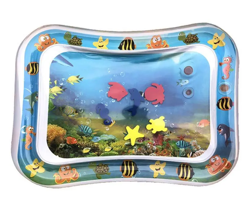 Baby Inflatable Water Mat, Infants Summer Beach Water Mat Patted Pad Water Cushion For Infants Toddlers Summer Activity Play Toys Baby Pillows – image 5