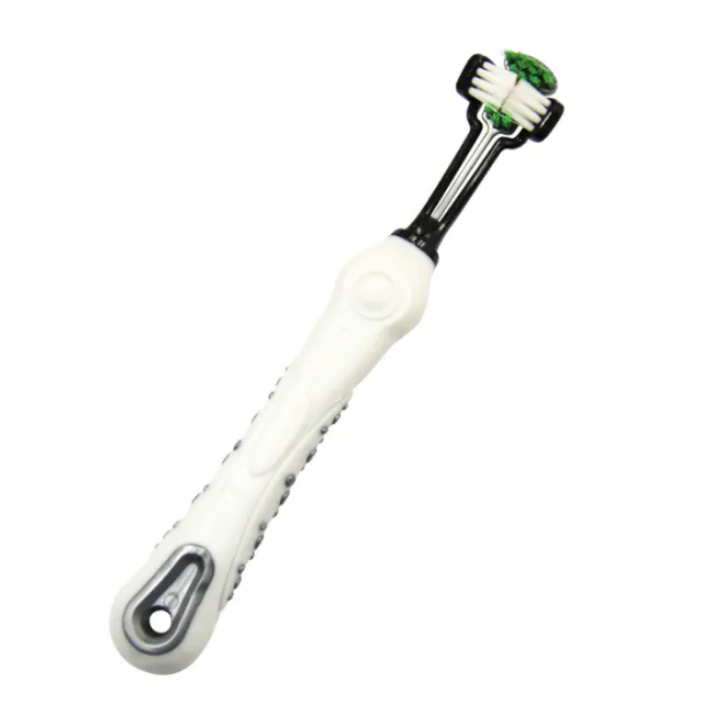 Three Sided Pet Toothbrush Dog Brush Bad Breath Tartar Teeth Care White - Shop at LoveMi