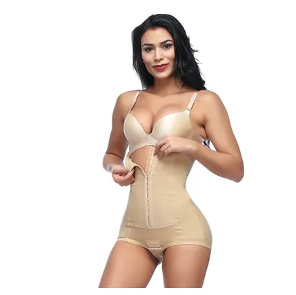 High waist abdomen body shaping pants zipper one piece corset Color L - Shop at LoveMi