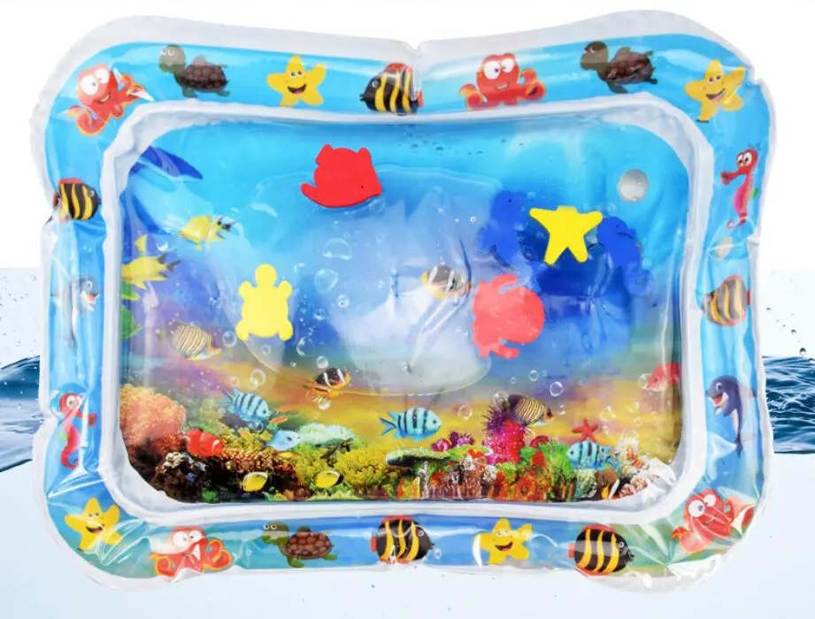 Baby Inflatable Water Mat, Infants Summer Beach Water Mat Patted Pad Water Cushion For Infants Toddlers Summer Activity Play Toys Baby Pillows – image 6