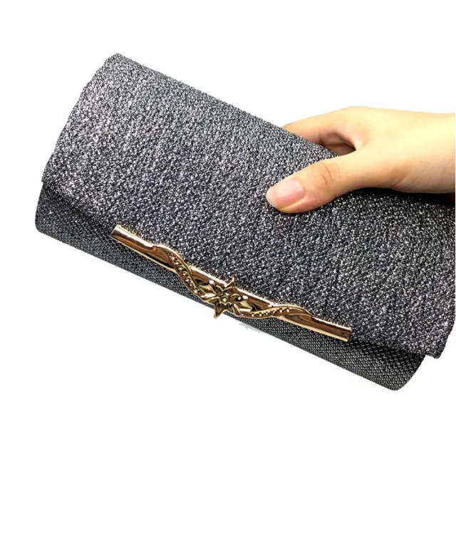 rls Wedding Clutches Handbag Chain Shoulder Bag Bolsas Mujer Gray - Shop at LoveMi