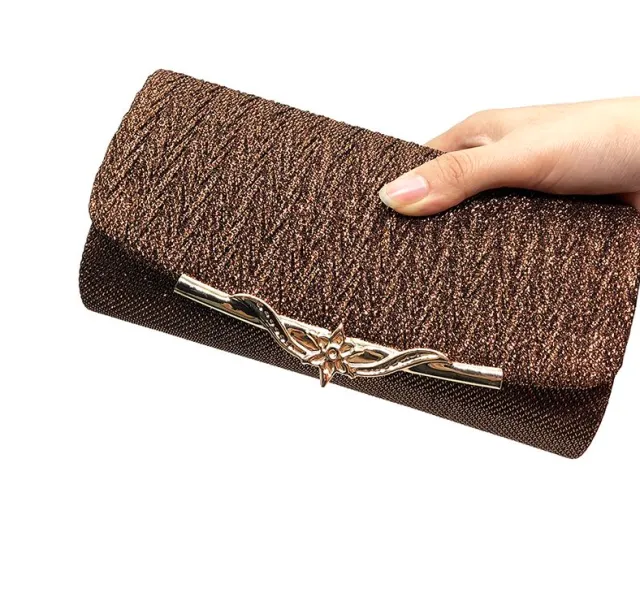 rls Wedding Clutches Handbag Chain Shoulder Bag Bolsas Mujer Brown - Shop at LoveMi