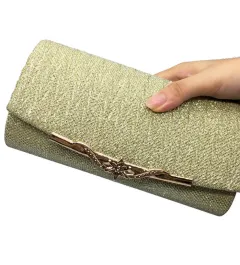rls Wedding Clutches Handbag Chain Shoulder Bag Bolsas Mujer - Gold - View 1