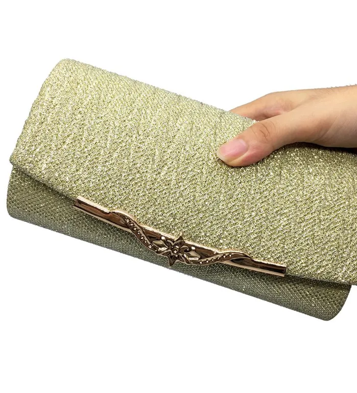 rls Wedding Clutches Handbag Chain Shoulder Bag Bolsas Mujer - Gold