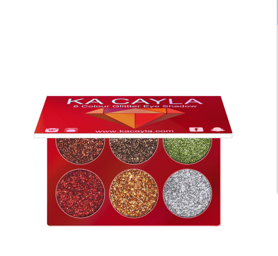 6-color diamond sequins eye shadow tray