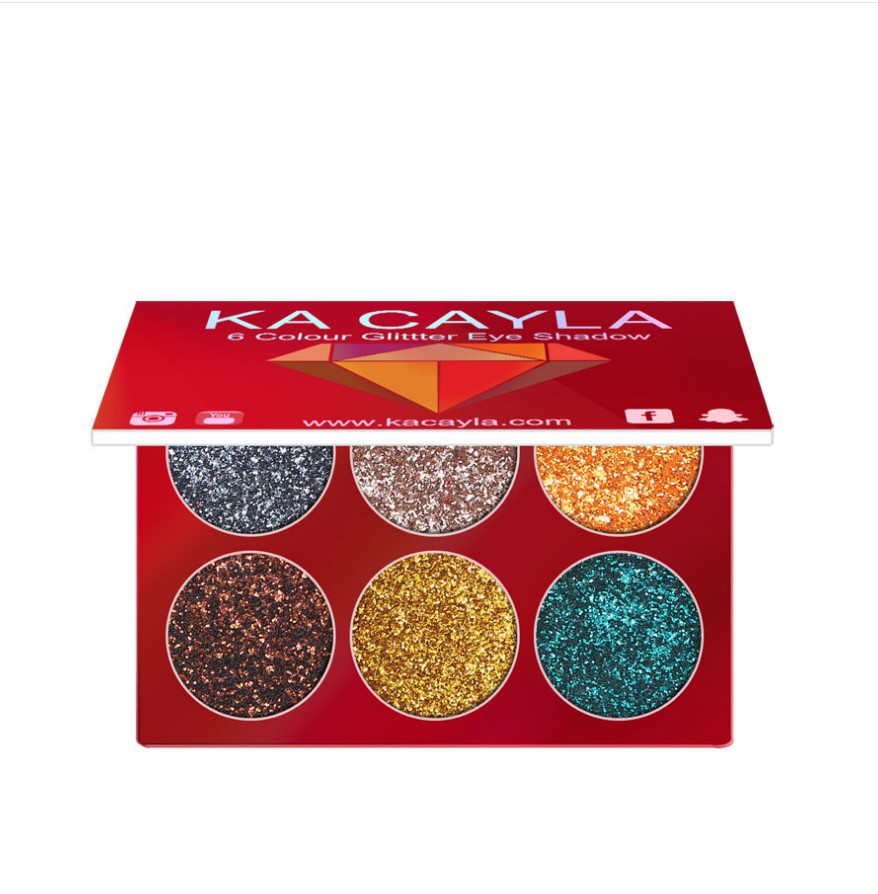 6-color diamond sequins eye shadow tray