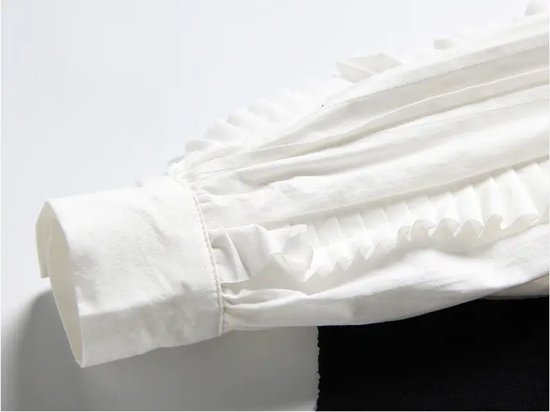Lace-up Sweater Vest White Long Shirt Dress Two-piece Suit