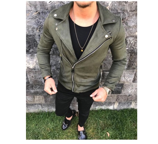 Men's Leather Korean Jacket Lapel Short Casual Men's Trend