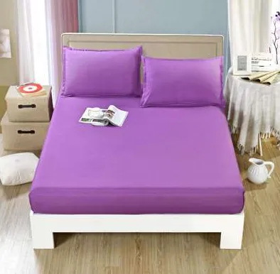 Waterproof single piece cotton bed set antibacterial bed cover protective cover dust cover anti mite mattress cover cotton Fuchsia - Shop at LoveMi