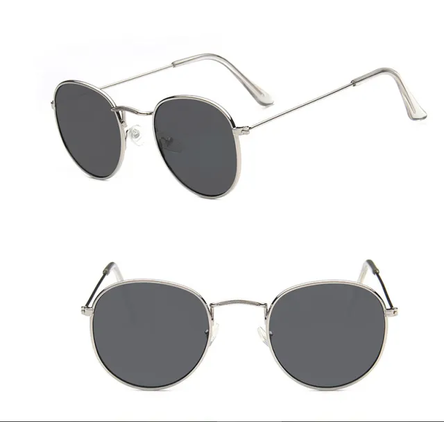 Decorative sunglasses classic European and American retro style sunglasses Silver Gray - Shop at LoveMi