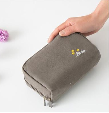 Multi-functional Canvas Passbook Bagcosmetic Bagdigital Bag