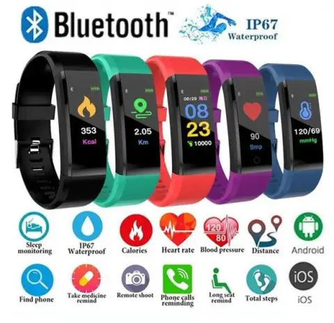 Smart Bracelet with Bluetooth Wristband Heart Rate Monitor Watch