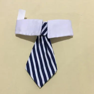 Pet bow tie tie child baby tie cartoon print small tie spot dog tie Blue And White Stripes - Shop at LoveMi