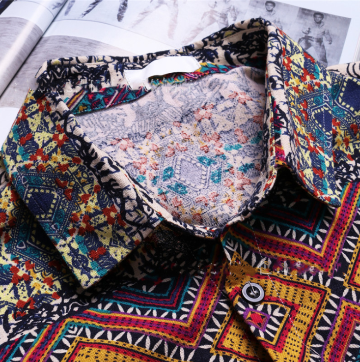 New Hawaiian style men's flower shirt beach travel leisure vacation