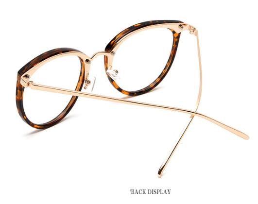 Gold wire round glasses frame female retro flat glasses eye frame frame - Image 10