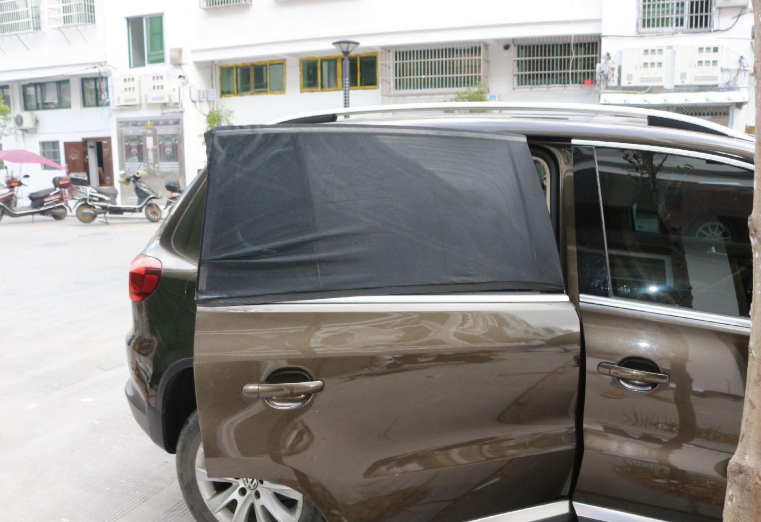 Car black mesh screen sunshade sunscreen anti-mosquito window cover side curtain sun gear - Image 5