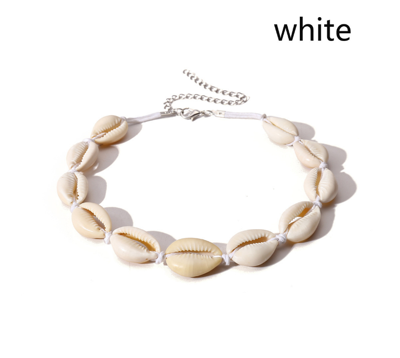 Handmade shell short clavicle necklace