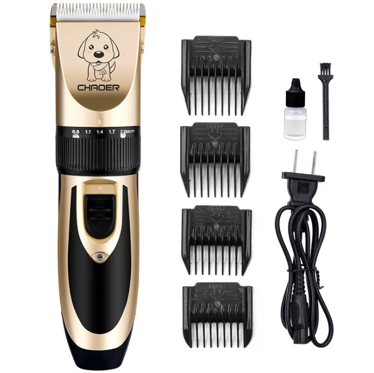Professional Pet Dog Hair Trimmer Animal Grooming With Electric Nail Clippers Cat Cutter Machine Shaver Scissor Clipper 110-220V - Eu