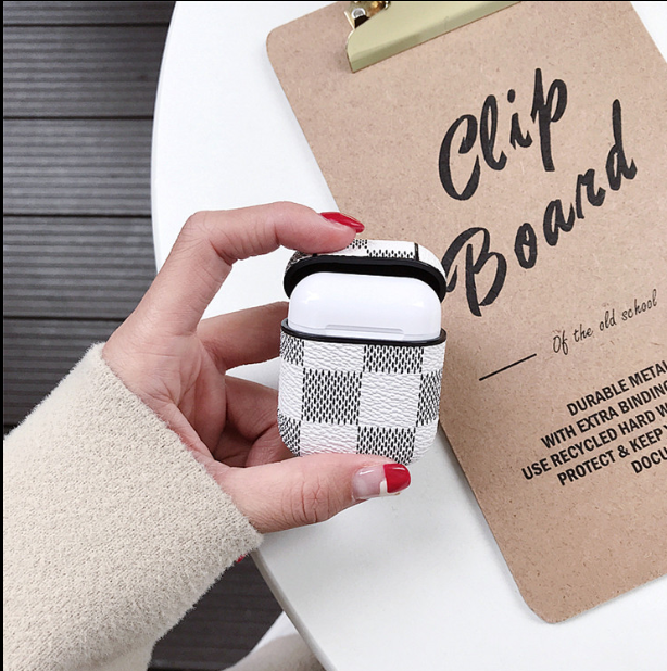 Compatible with Jacket anti-lost hook wireless Bluetooth headset 2 generation leather case lattice hard shell tide - Image 2