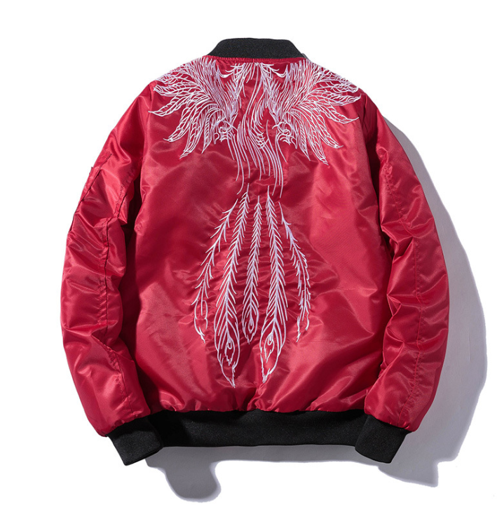 Tide brand Harajuku style Yokosuka high street embroidery air force flight jacket male youth thick baseball uniform jacket