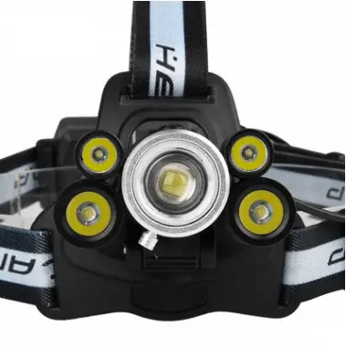 Cross-border Supply 5LED Headlights Glare 3T6 2XPE Headlights With SOS Help Whistle USB Charging Headlights
