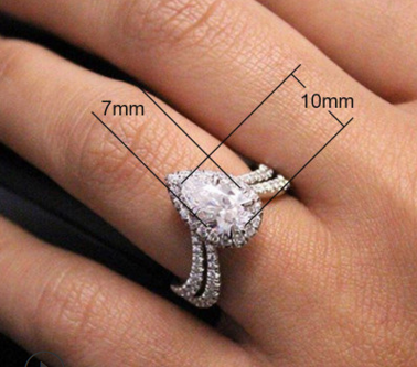 Drop-shaped lady ring