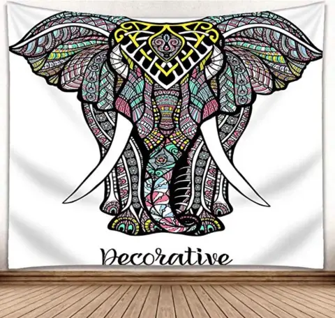 3D Mural Elephant Tapestry Wall Hanging Bohemian Hippie Bedroom