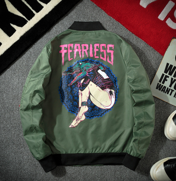 Autumn male and female air force pilot jacket Korean version of the tide brand men's jacket embroidery thickening student couple baseball uniform