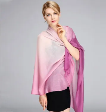 Gradient ring velvet cashmere shawl Style E - Shop at LoveMi