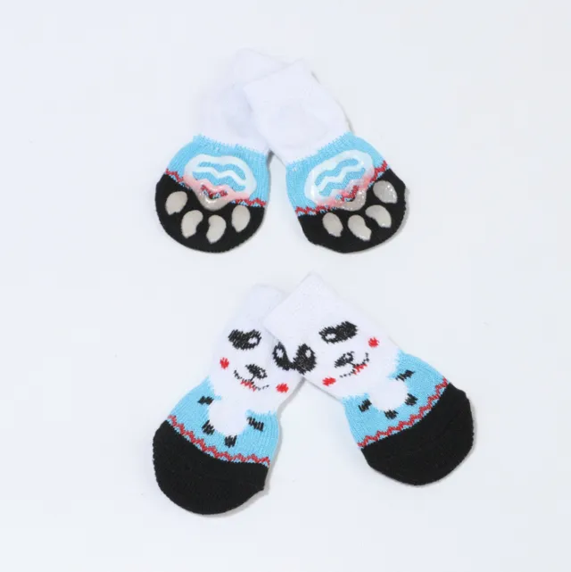 Pet Knit Skid Warm Love Cotton Socks Blue - Shop at LoveMi