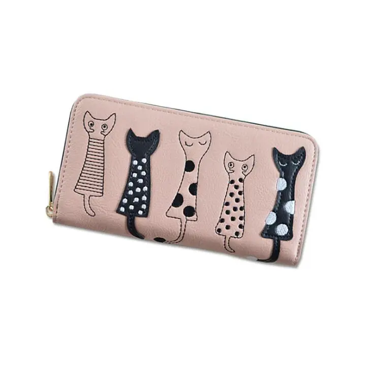 Women Cat Cartoon Wallet - Pink
