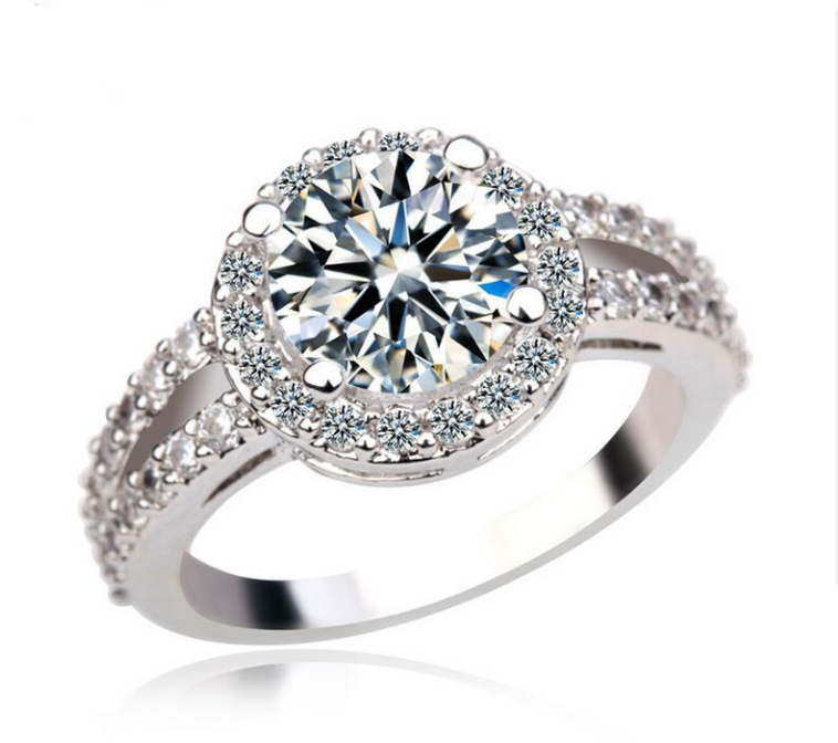 Firestone and Diamond Studded Lady Ring