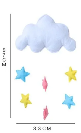 Nordic star cloud DIY hanging wall decorations baby bedroom photography accessories christmas best decor gift baby Mobile hanger ornament – image 5